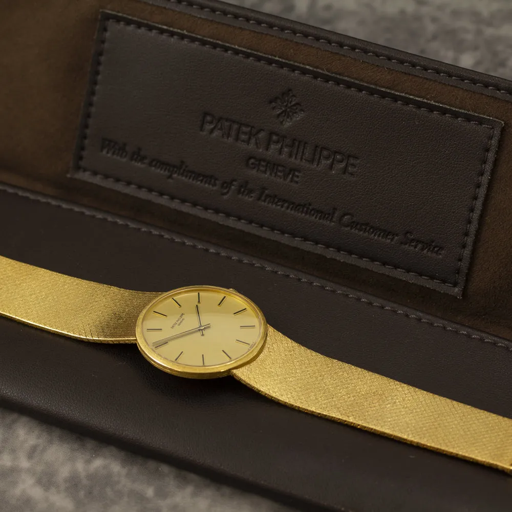 1978 Vintage Patek Philippe Calatrava 18ct Yellow Gold Manual Wind Bracelet Watch, 3618/1