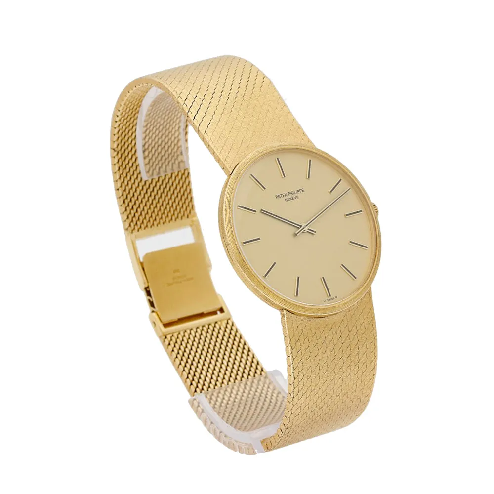 1978 Vintage Patek Philippe Calatrava 18ct Yellow Gold Manual Wind Bracelet Watch, 3618/1