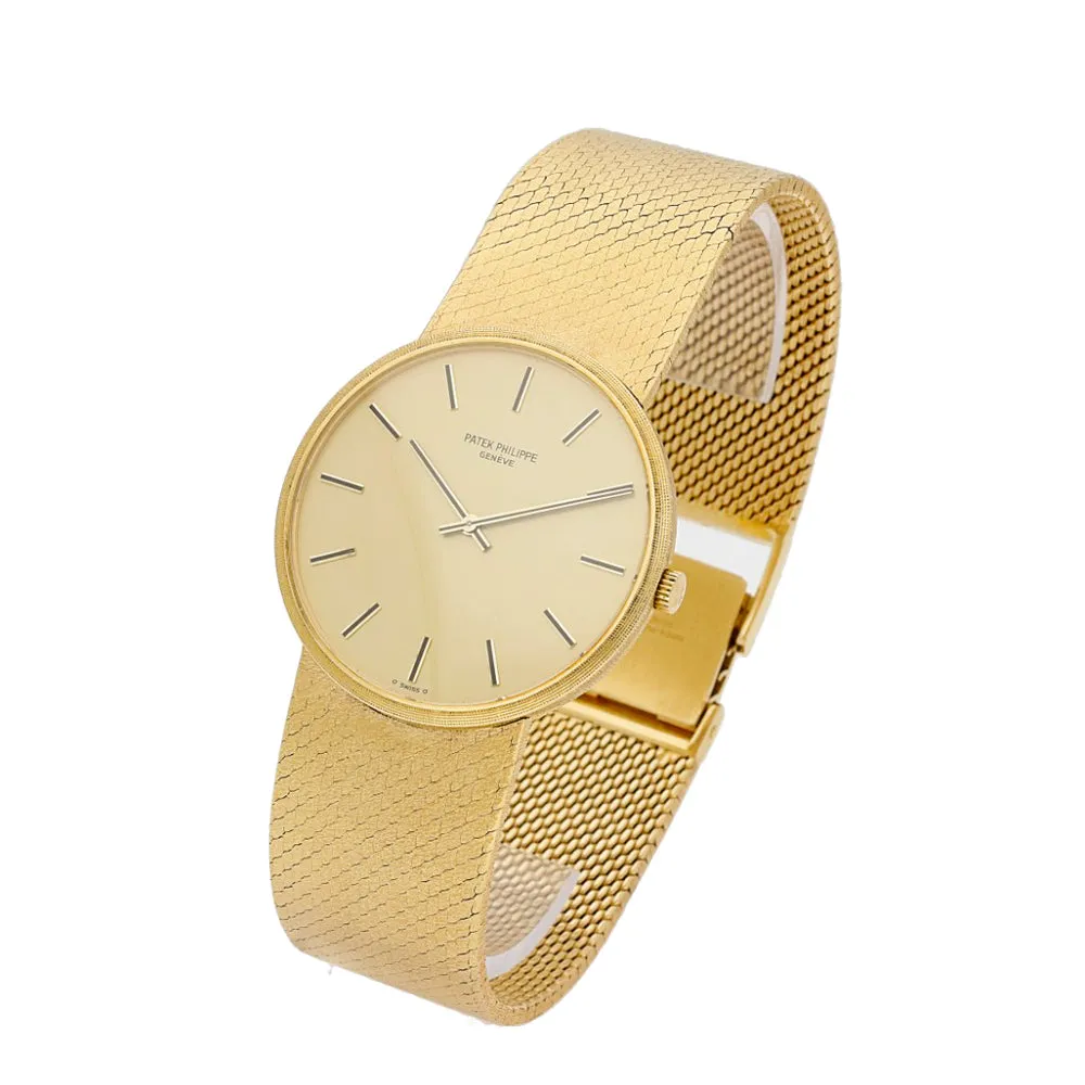 1978 Vintage Patek Philippe Calatrava 18ct Yellow Gold Manual Wind Bracelet Watch, 3618/1