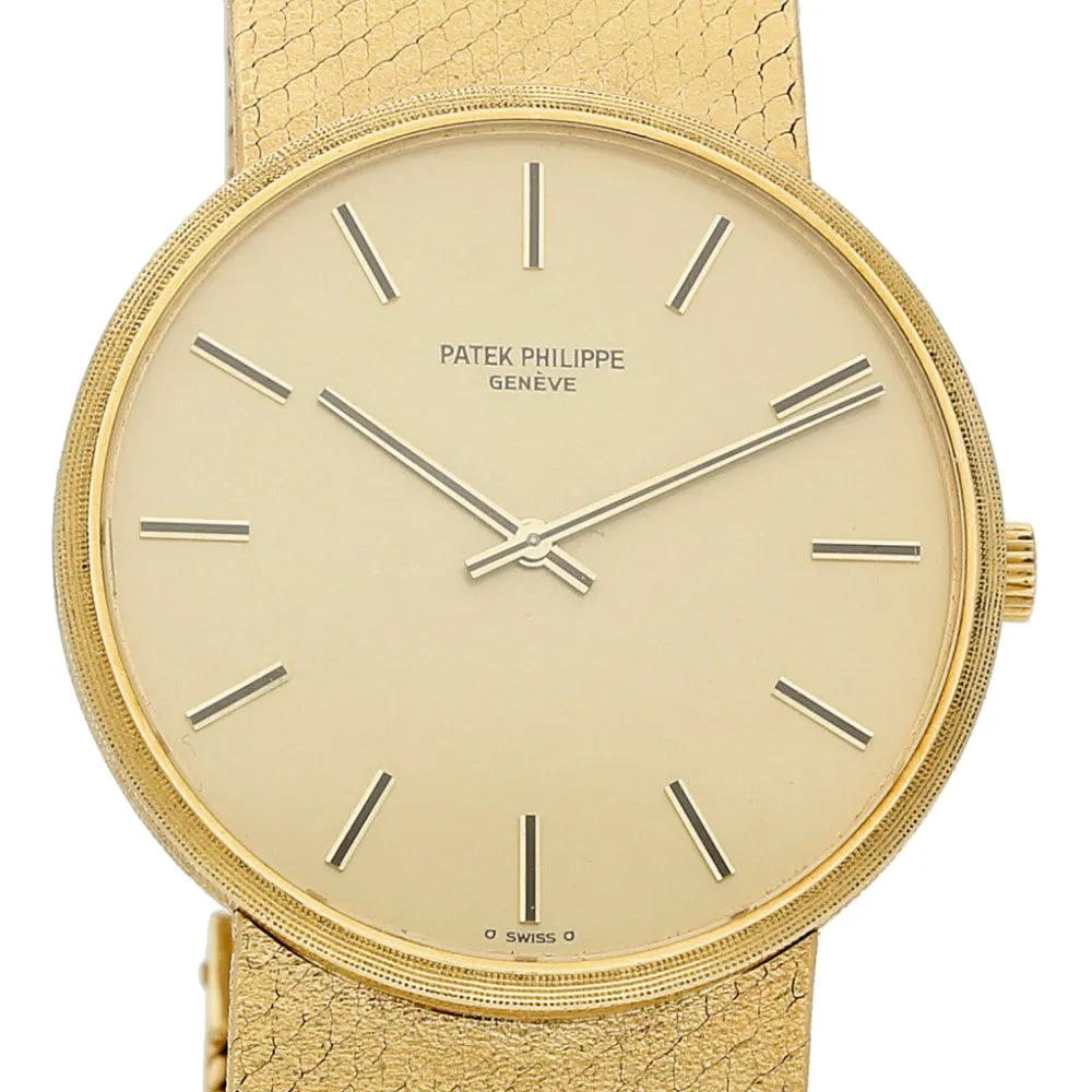 1978 Vintage Patek Philippe Calatrava 18ct Yellow Gold Manual Wind Bracelet Watch, 3618/1