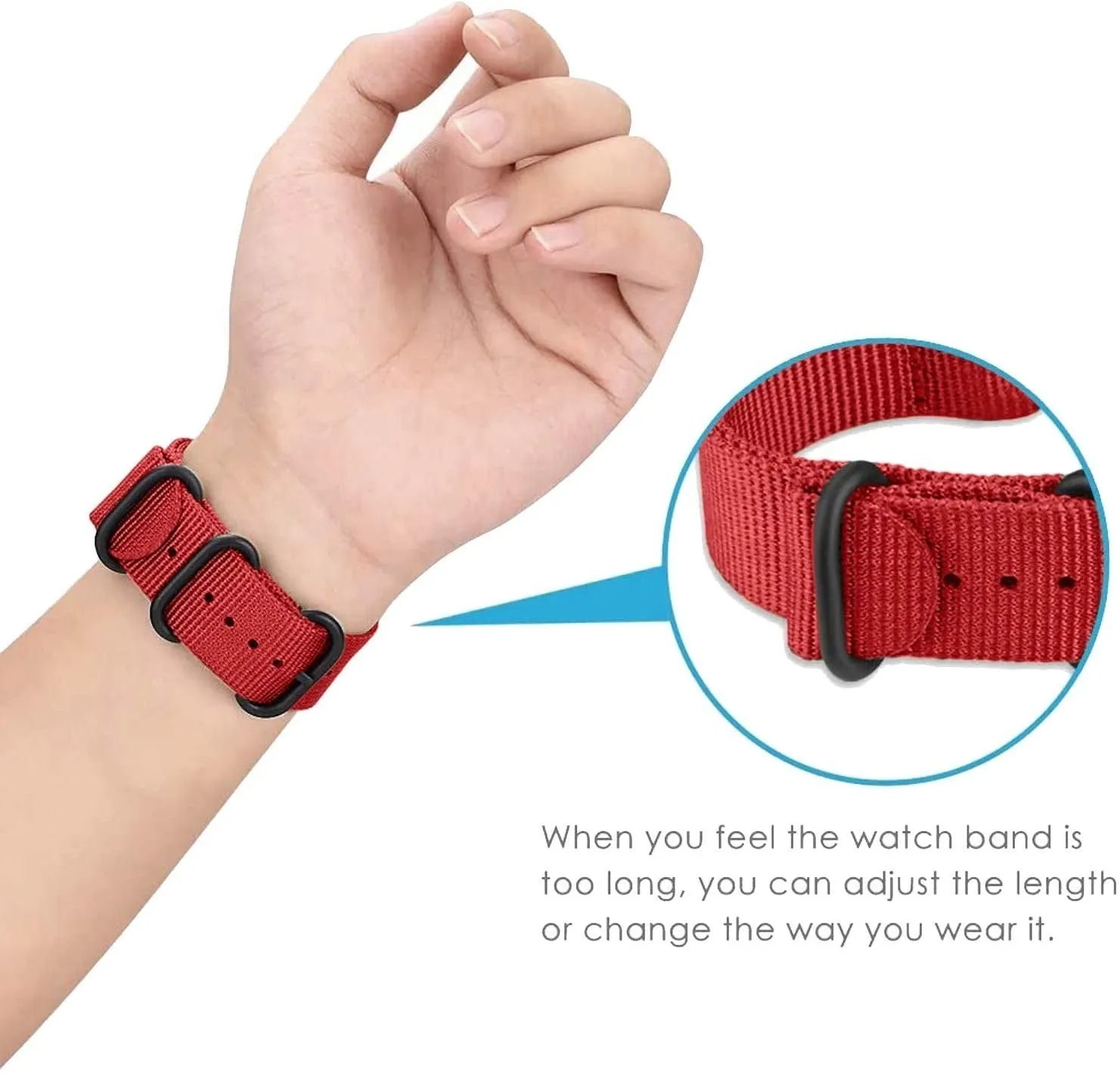 Amazfit GTS 2 Nylon Strap with Buckle (Red)