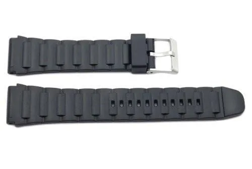 Black Rubber Casio Style 20mm Watch Strap