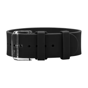 Black Silicone Strap with Transparent Buckle