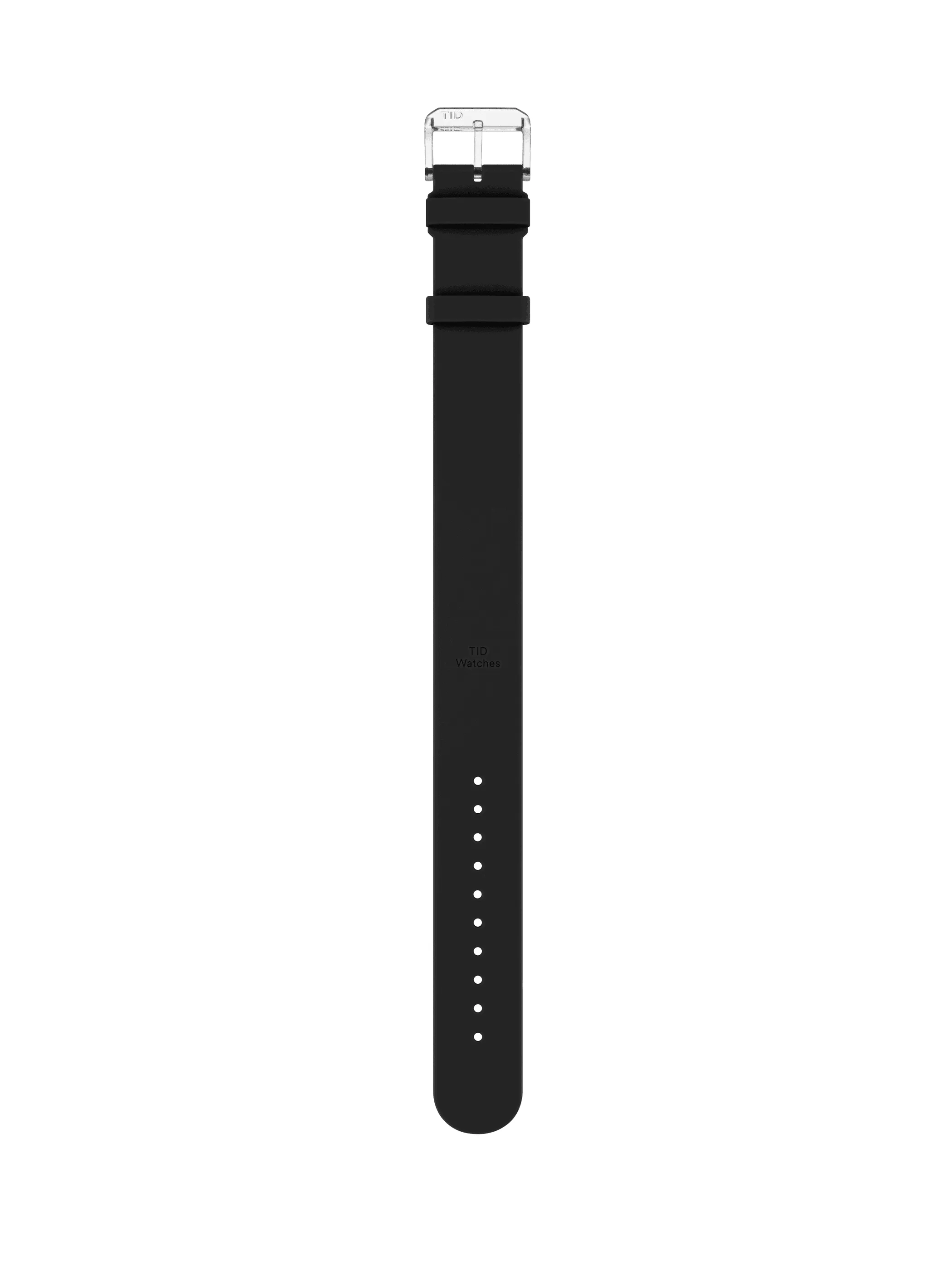 Black Silicone Strap with Transparent Buckle