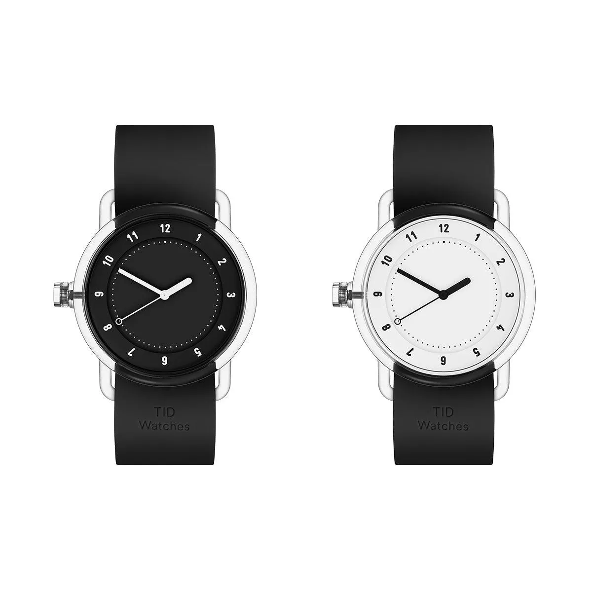 Black Silicone Strap with Transparent Buckle