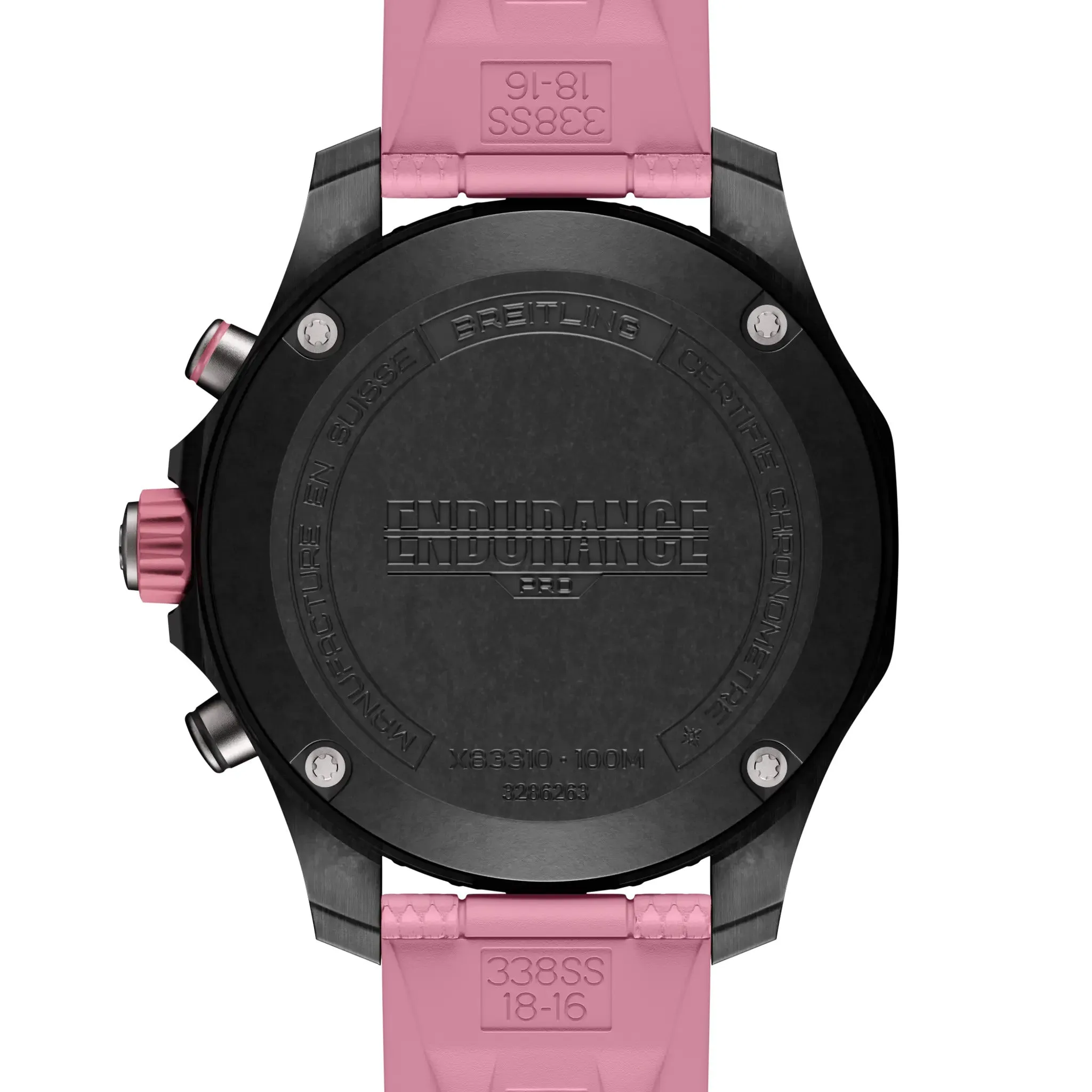 Breitling Endurance Pro 38 Watch with Pink Rubber Strap