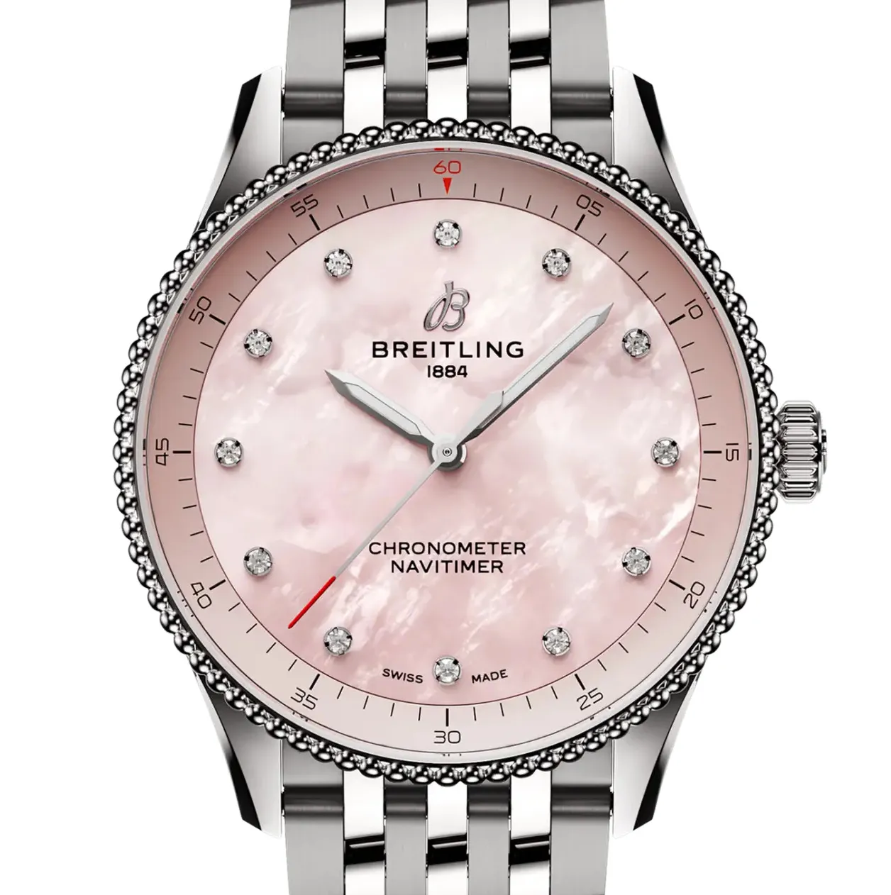 Breitling Navitimer 32 Watch with Pink Dial