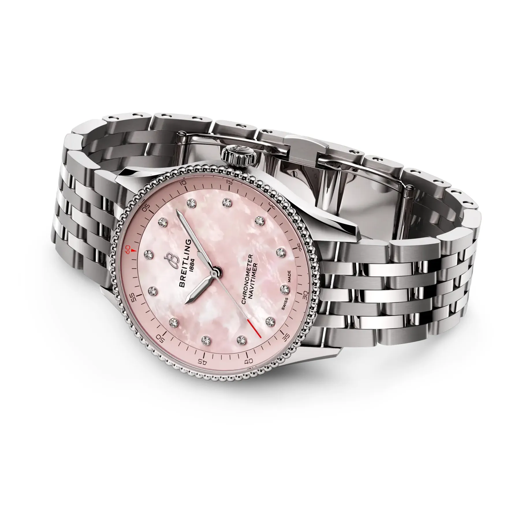 Breitling Navitimer 32 Watch with Pink Dial