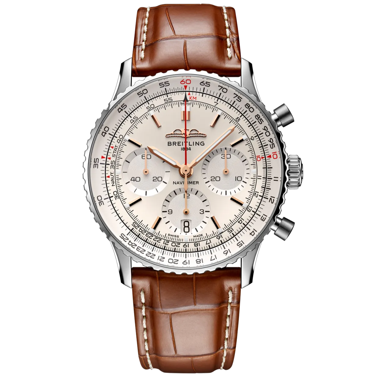 Breitling Navitimer B01 41mm Watch with Silver Dial