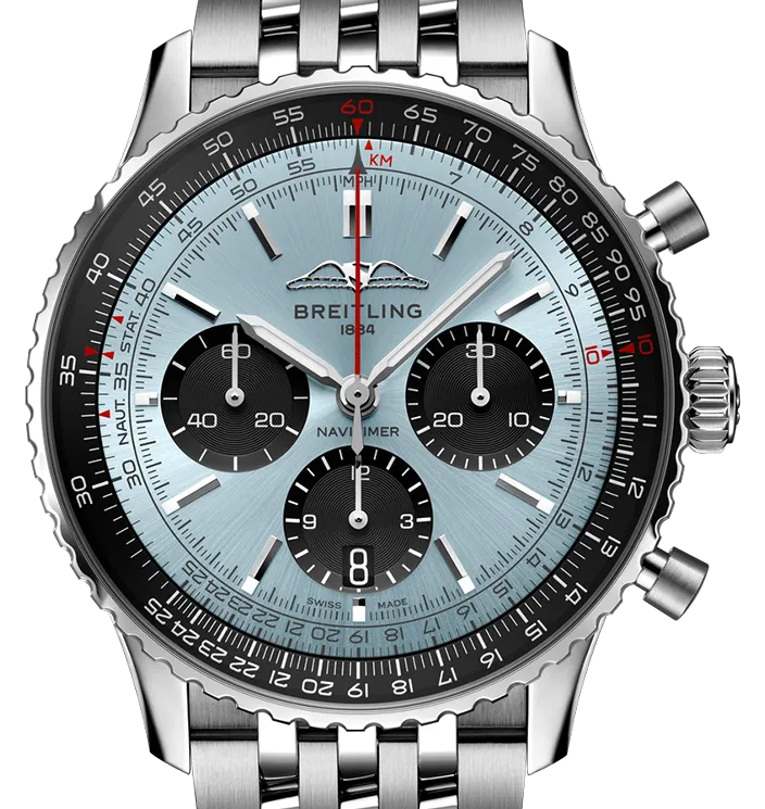 Breitling Navitimer B01 43mm Watch with Silver Bracelet