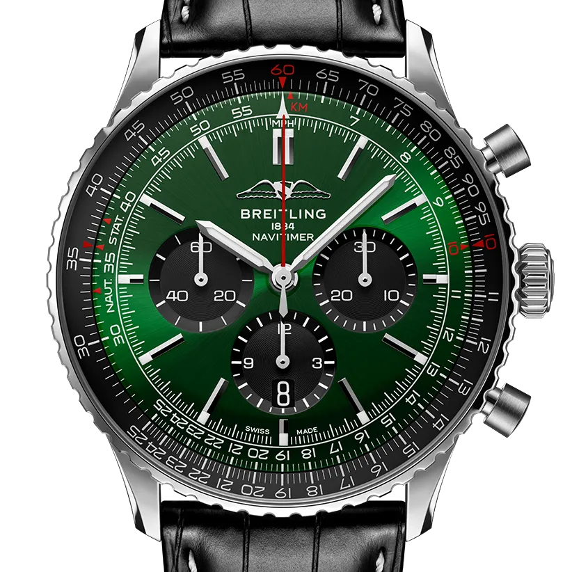 Breitling Navitimer B01 46mm Watch with Green Dial