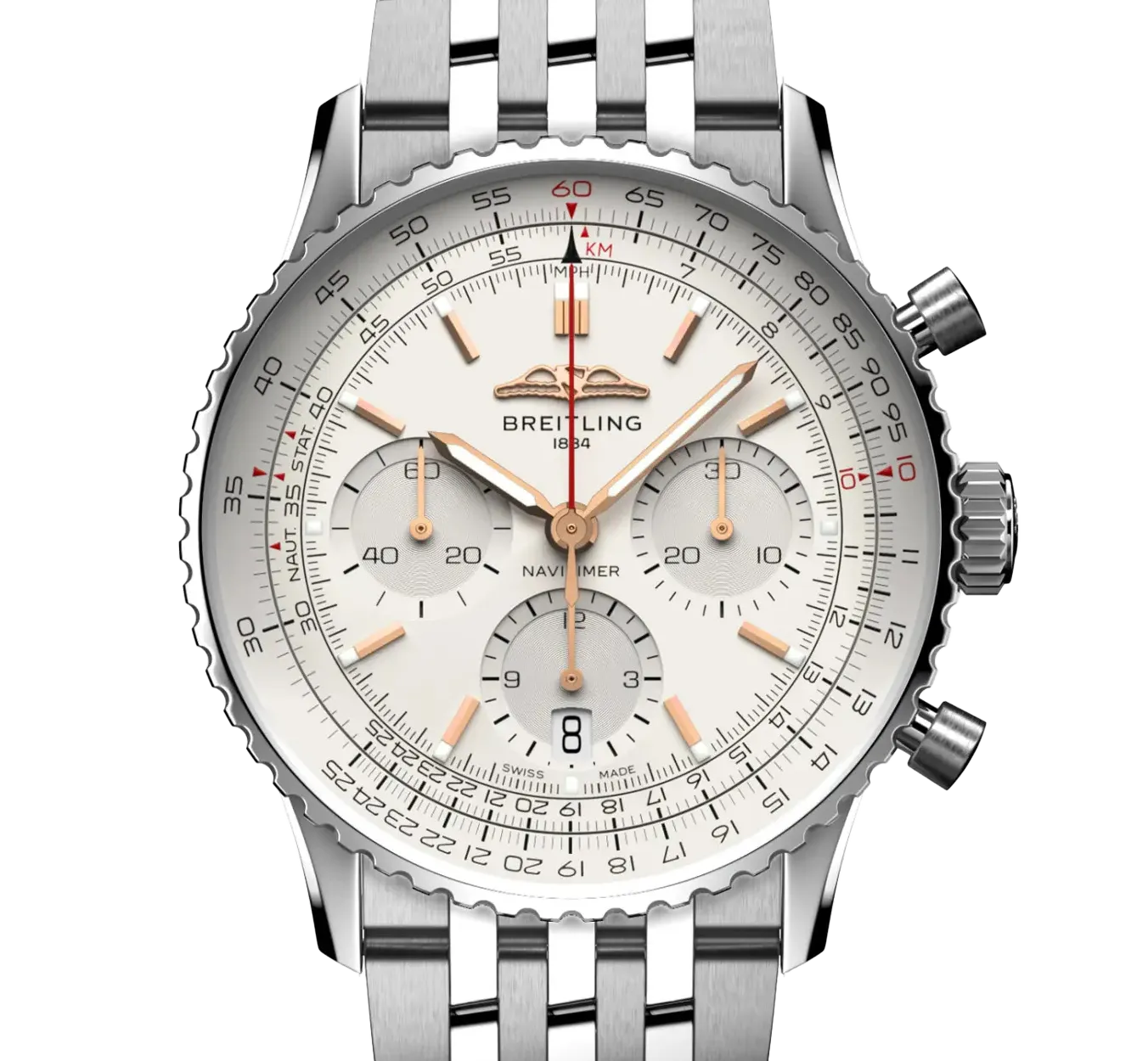 Breitling Navitimer B01 Chronograph 41 Watch with Ivory Dial