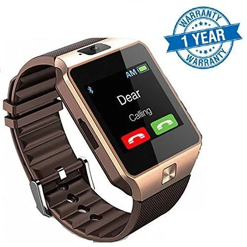 Captcha Touch Screen Bluetooth Smart Watch With Sim Card Slot Watch Phone Remote Camera Compatible with Oppo Neo 7 4G (Gold/Silver)