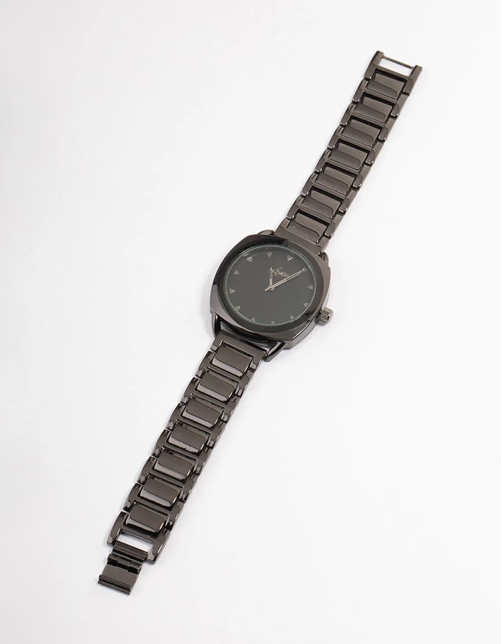 Coated Black Square Face Link Watch