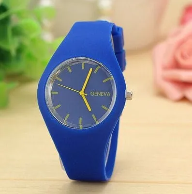 Color Brigade Ultra-thin Silicone Strap Watch  - 12 Colors