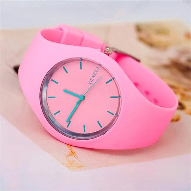 Color Brigade Ultra-thin Silicone Strap Watch  - 12 Colors