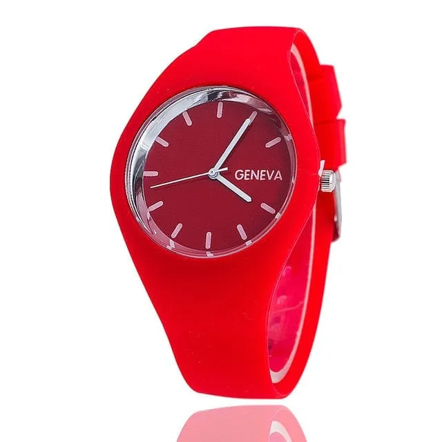 Color Brigade Ultra-thin Silicone Strap Watch  - 12 Colors