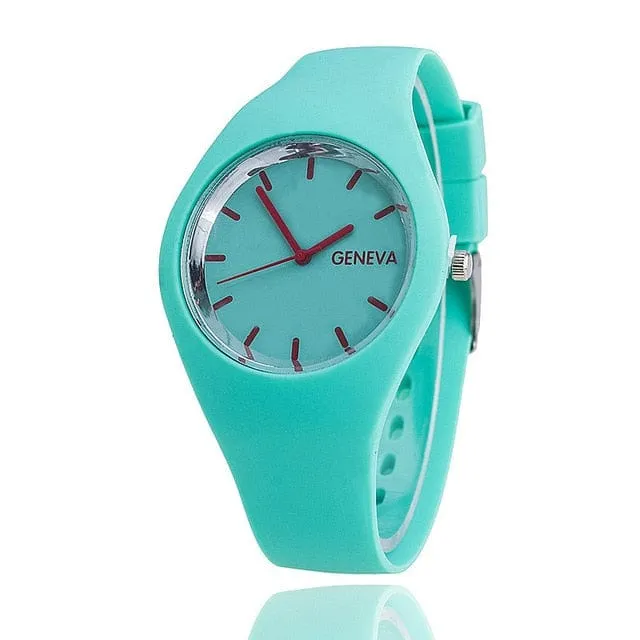 Color Brigade Ultra-thin Silicone Strap Watch  - 12 Colors