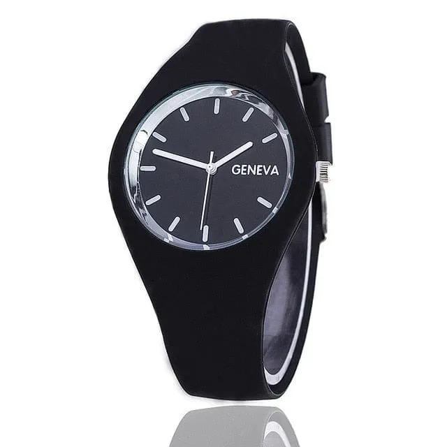 Color Brigade Ultra-thin Silicone Strap Watch  - 12 Colors