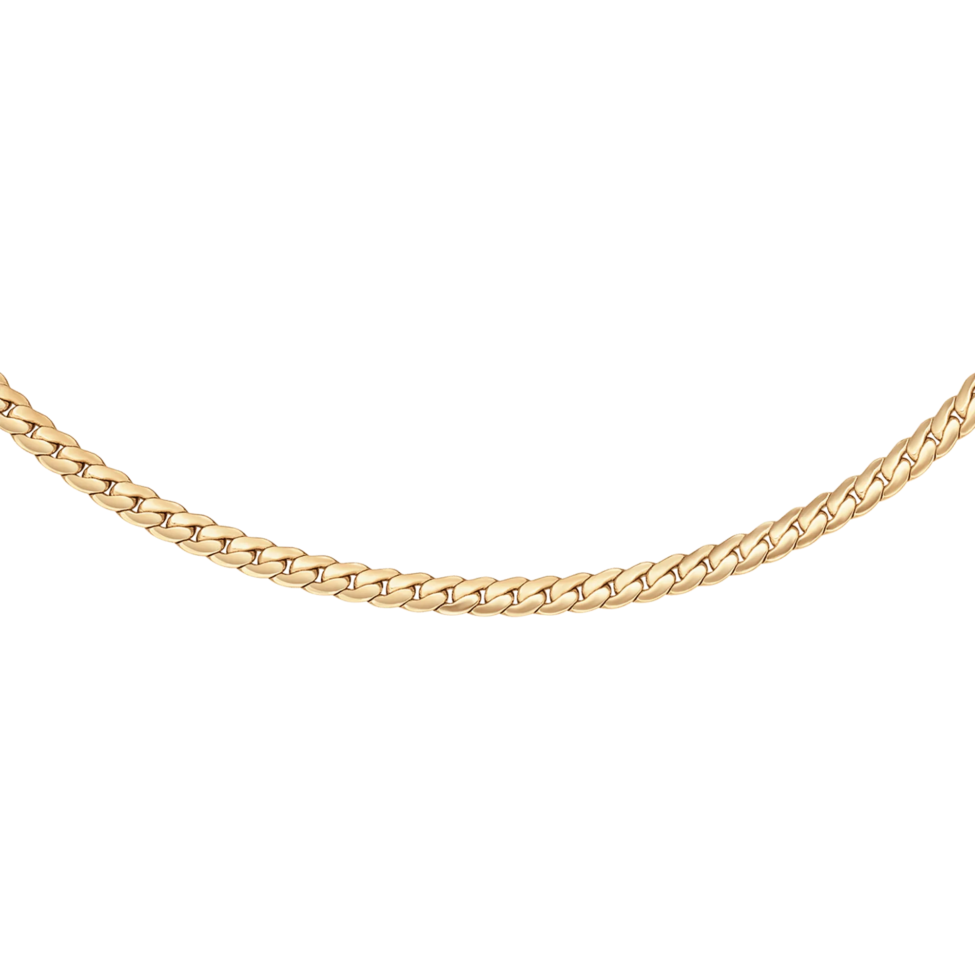 Daniel Wellington Elan Flat Chain Necklace Long Gold