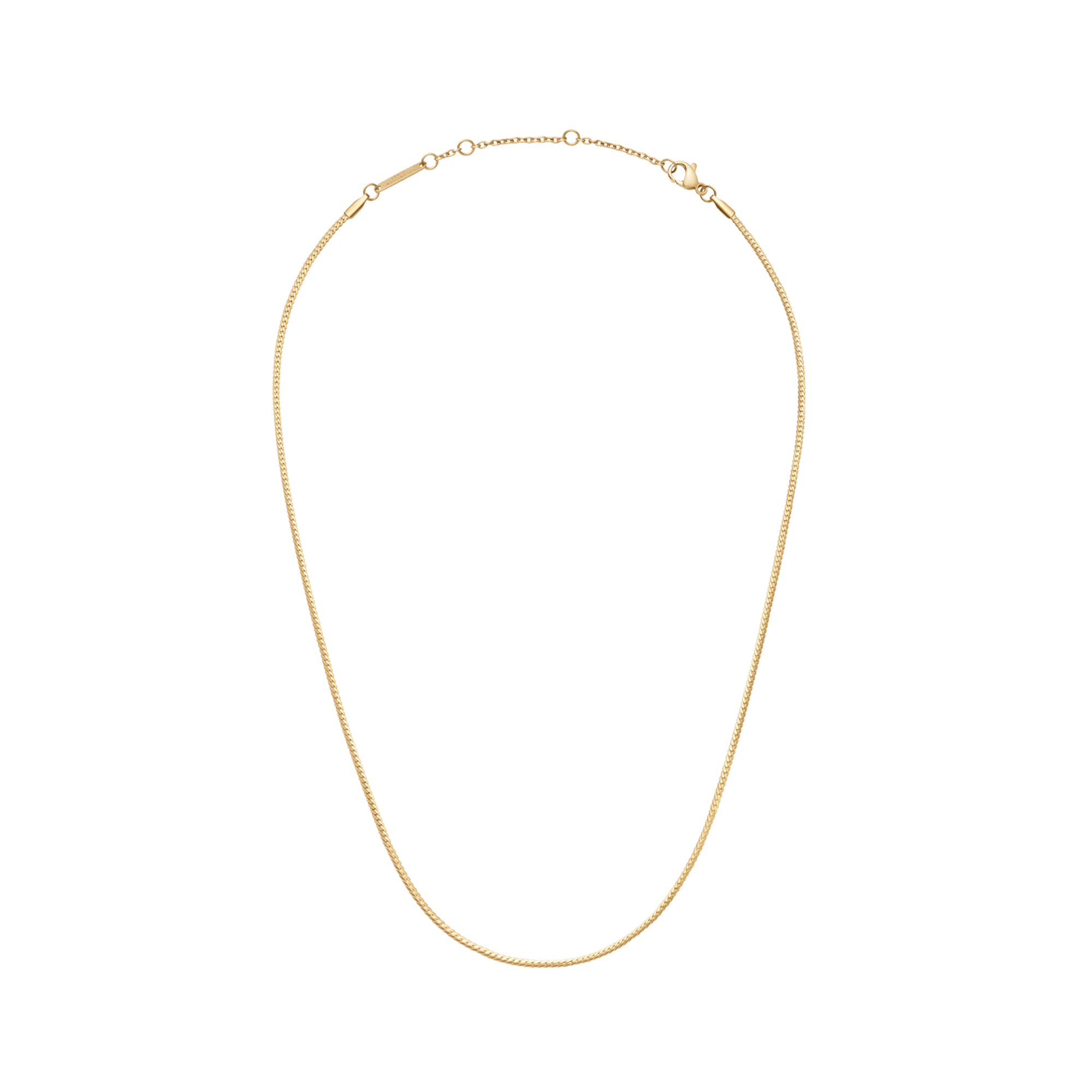 Daniel Wellington Elan Flat Chain Necklace Long Gold