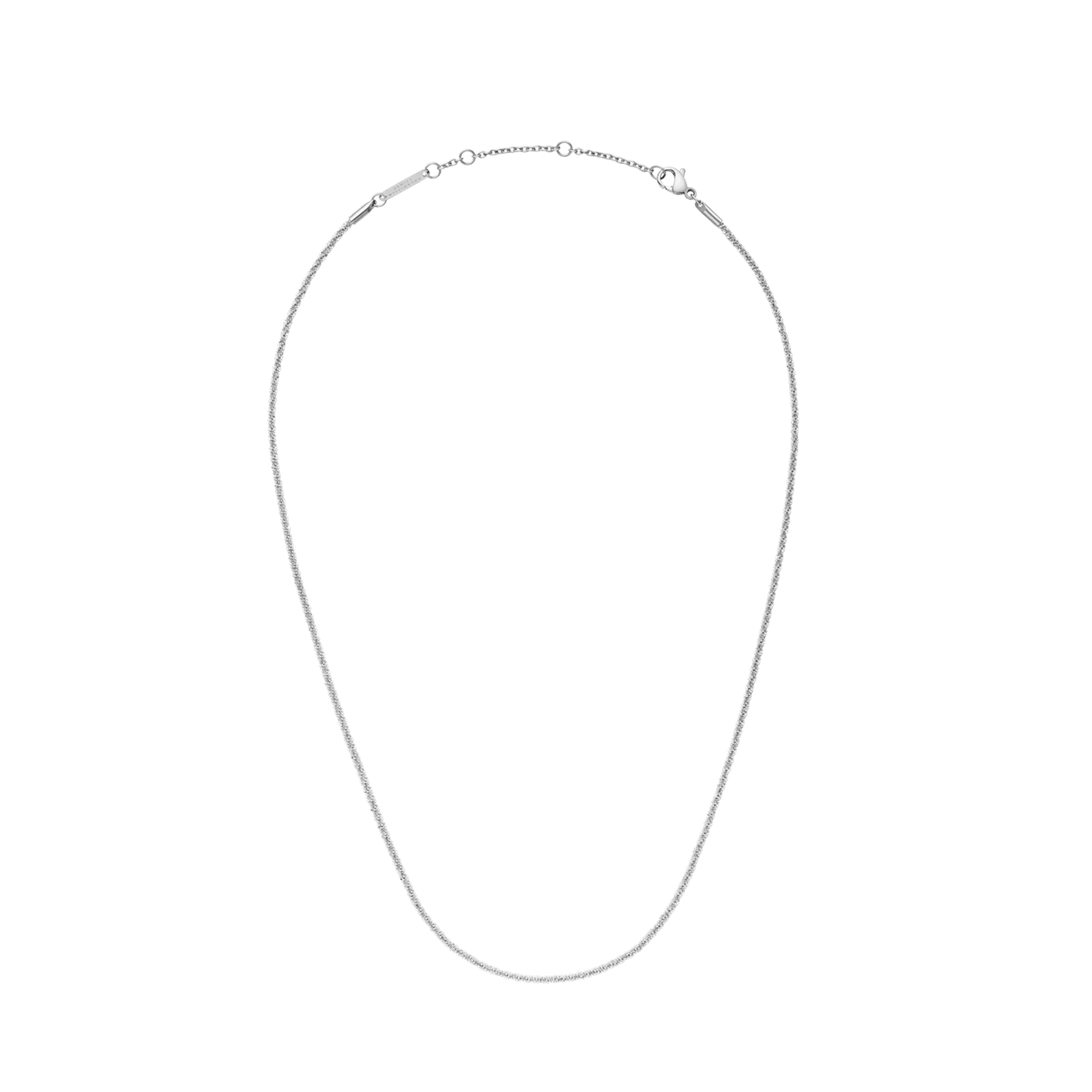 Daniel Wellington Elan Twisted Chain Necklace Long Silver