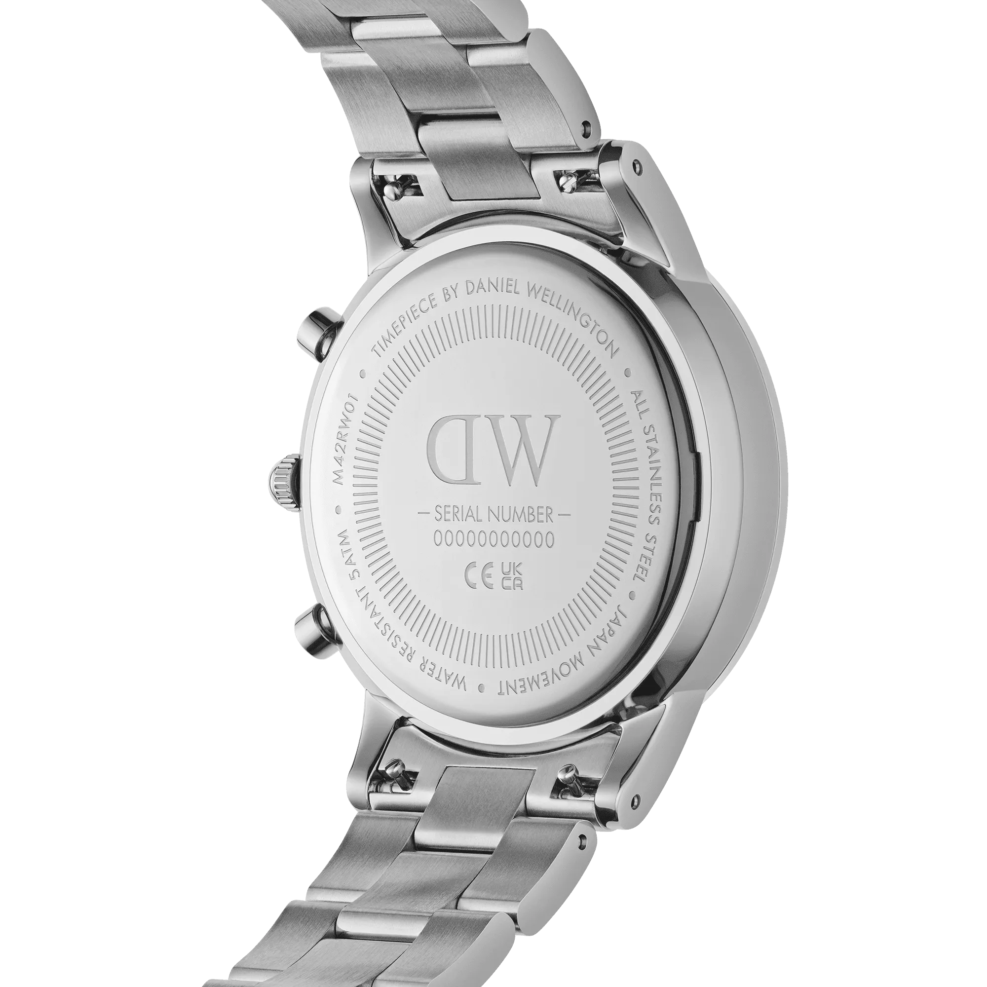 Daniel Wellington Iconic Chronograph 42 Link Silver Arctic Sunray Watch