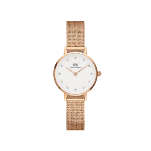 Daniel Wellington Petite 28 Pressed Melrose Lumine Rose Gold & White Watch