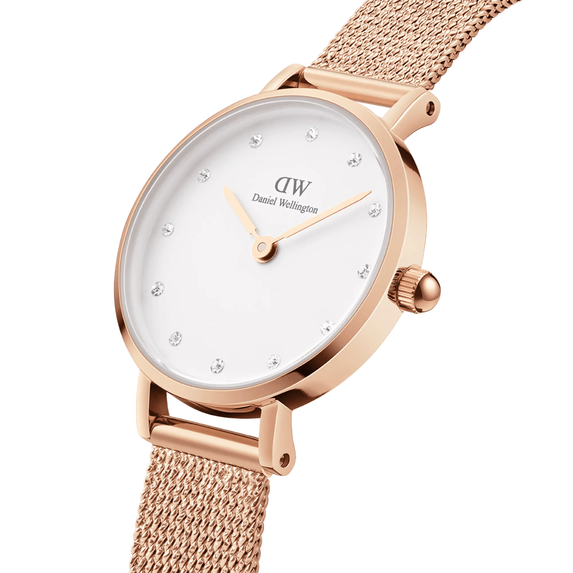 Daniel Wellington Petite 28 Pressed Melrose Lumine Rose Gold & White Watch