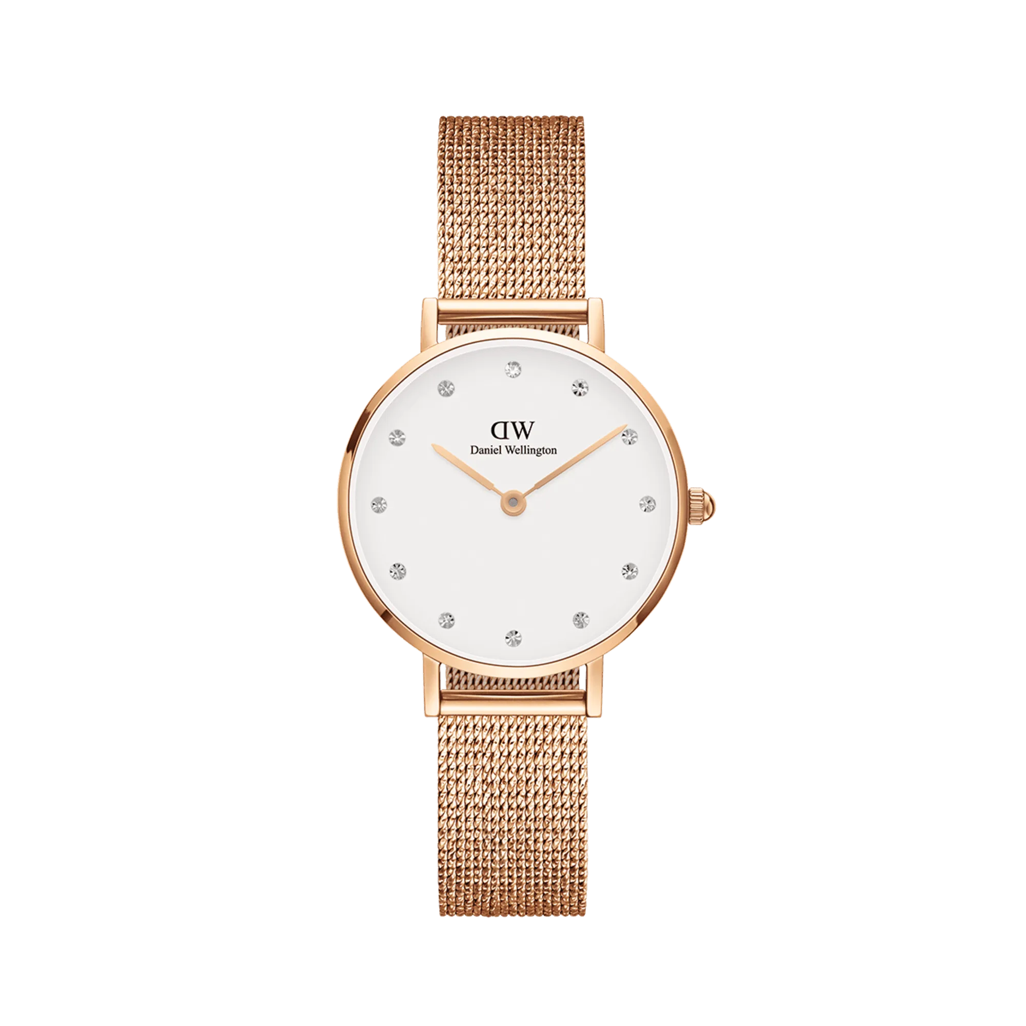 Daniel Wellington Petite 28 Pressed Melrose Lumine Rose Gold & White Watch