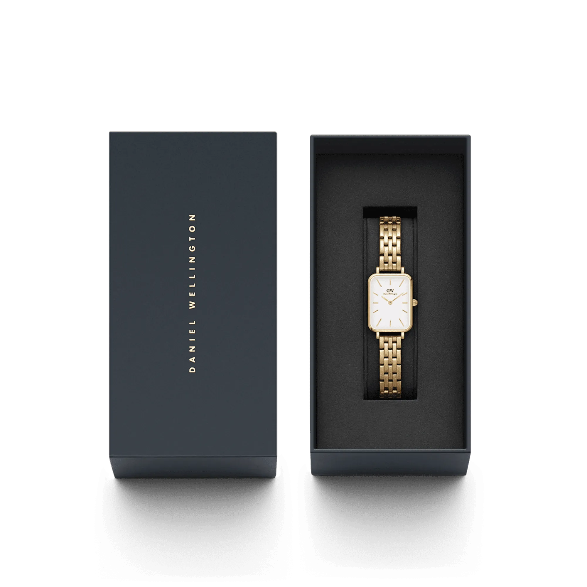 Daniel Wellington Quadro 20x26 5-Link Gold & White Watch