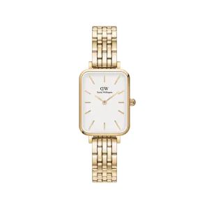 Daniel Wellington Quadro 20x26 5-Link Gold & White Watch