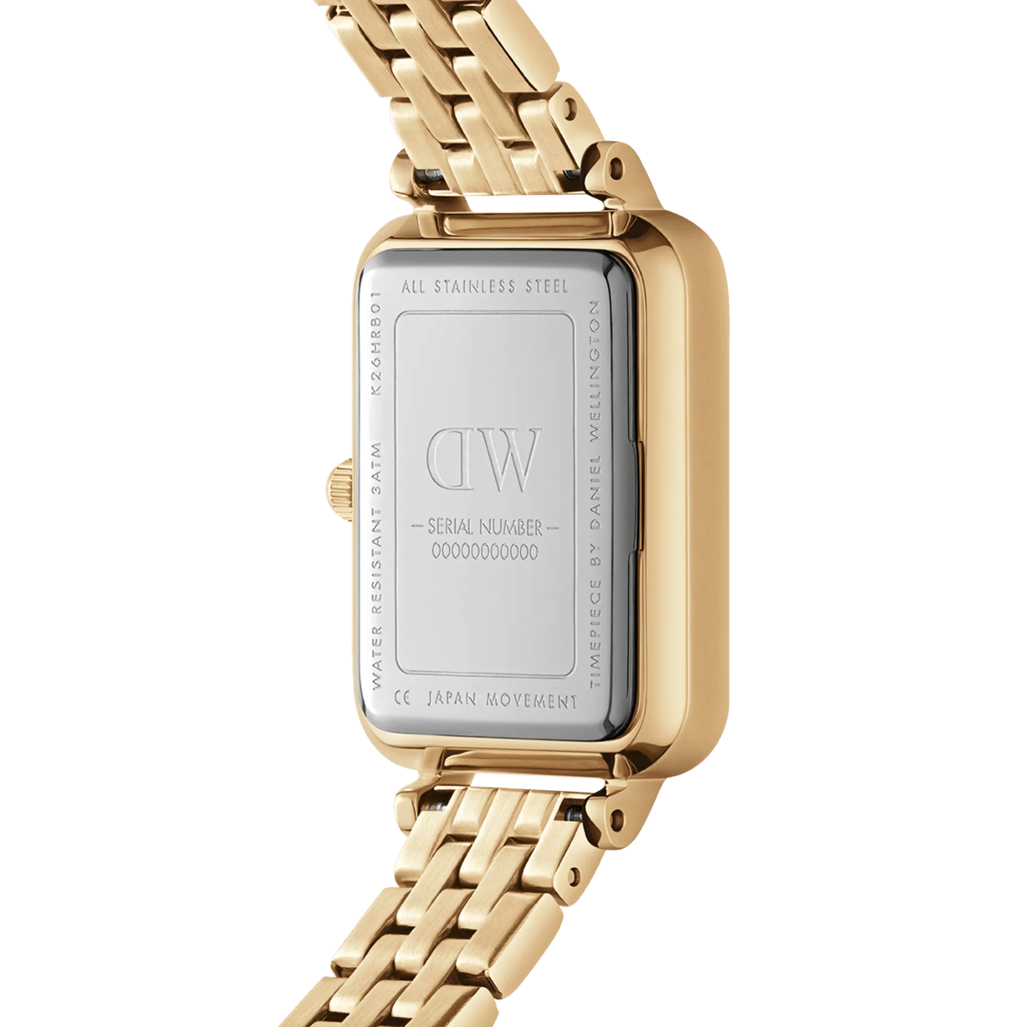 Daniel Wellington Quadro 20x26 5-Link Gold & White Watch