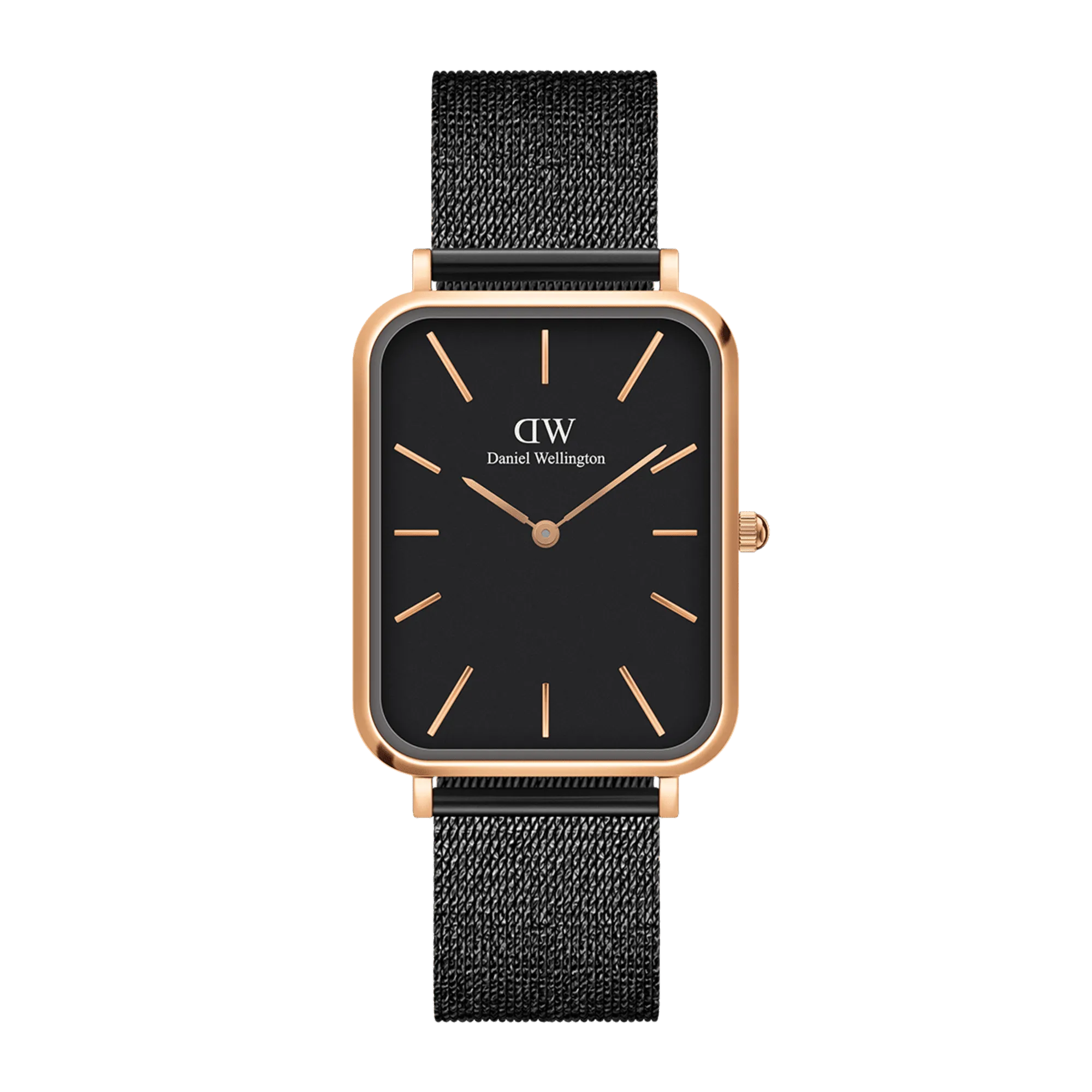 Daniel Wellington Quadro 20X26 Pressed Ashfield Rose Gold & Black Watch