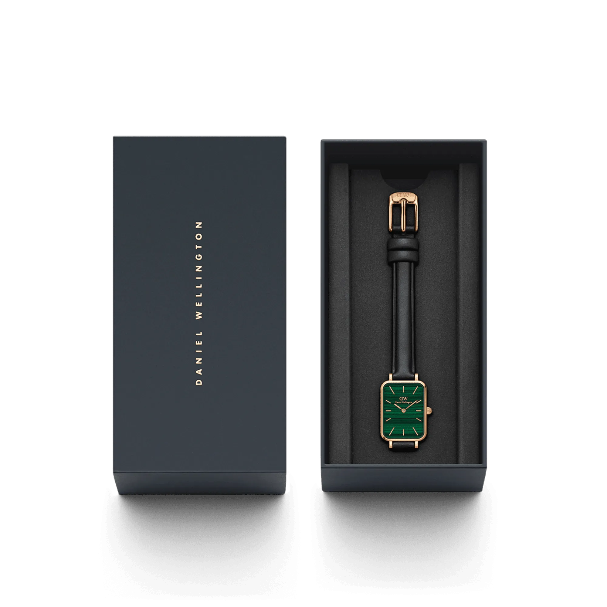 Daniel Wellington Quadro 20X26 Pressed Sheffield Rose Gold & Green Watch