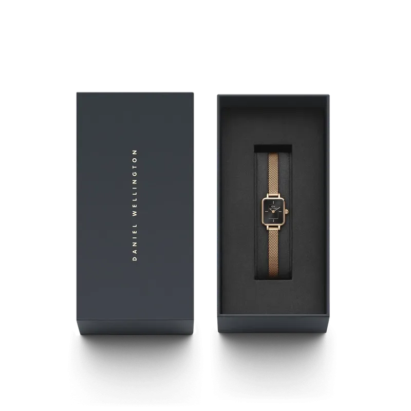 Daniel Wellington Quadro Mini-Onyx Onyx Sunray Rose Gold 15.4x18.2 Watch