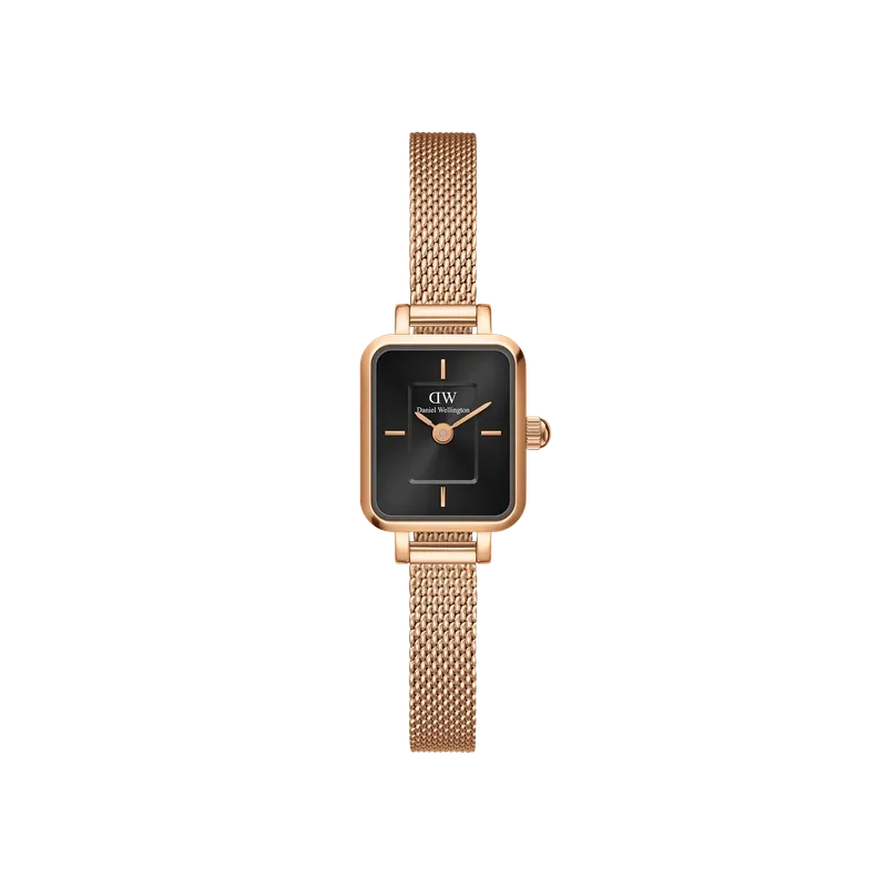 Daniel Wellington Quadro Mini-Onyx Onyx Sunray Rose Gold 15.4x18.2 Watch