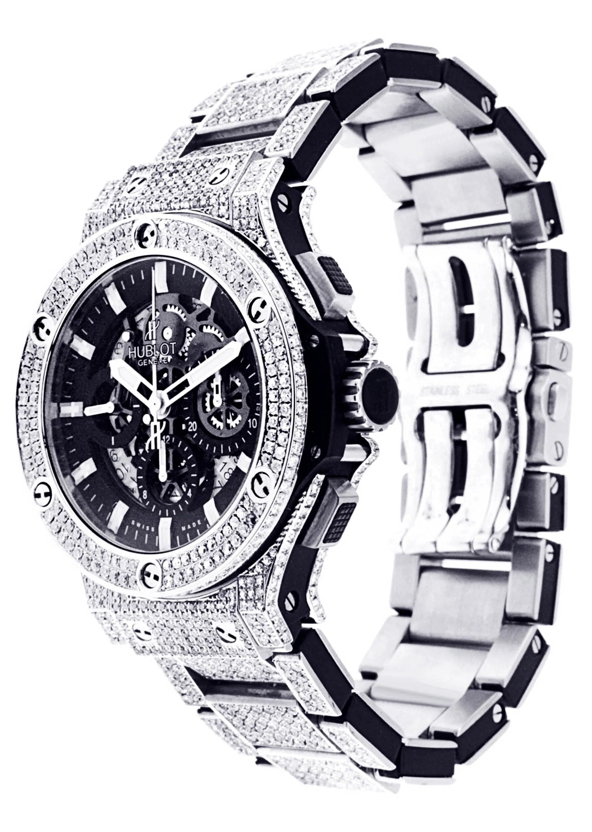 Diamond Hublot Big Bang | Stainless Steel | 44 Mm