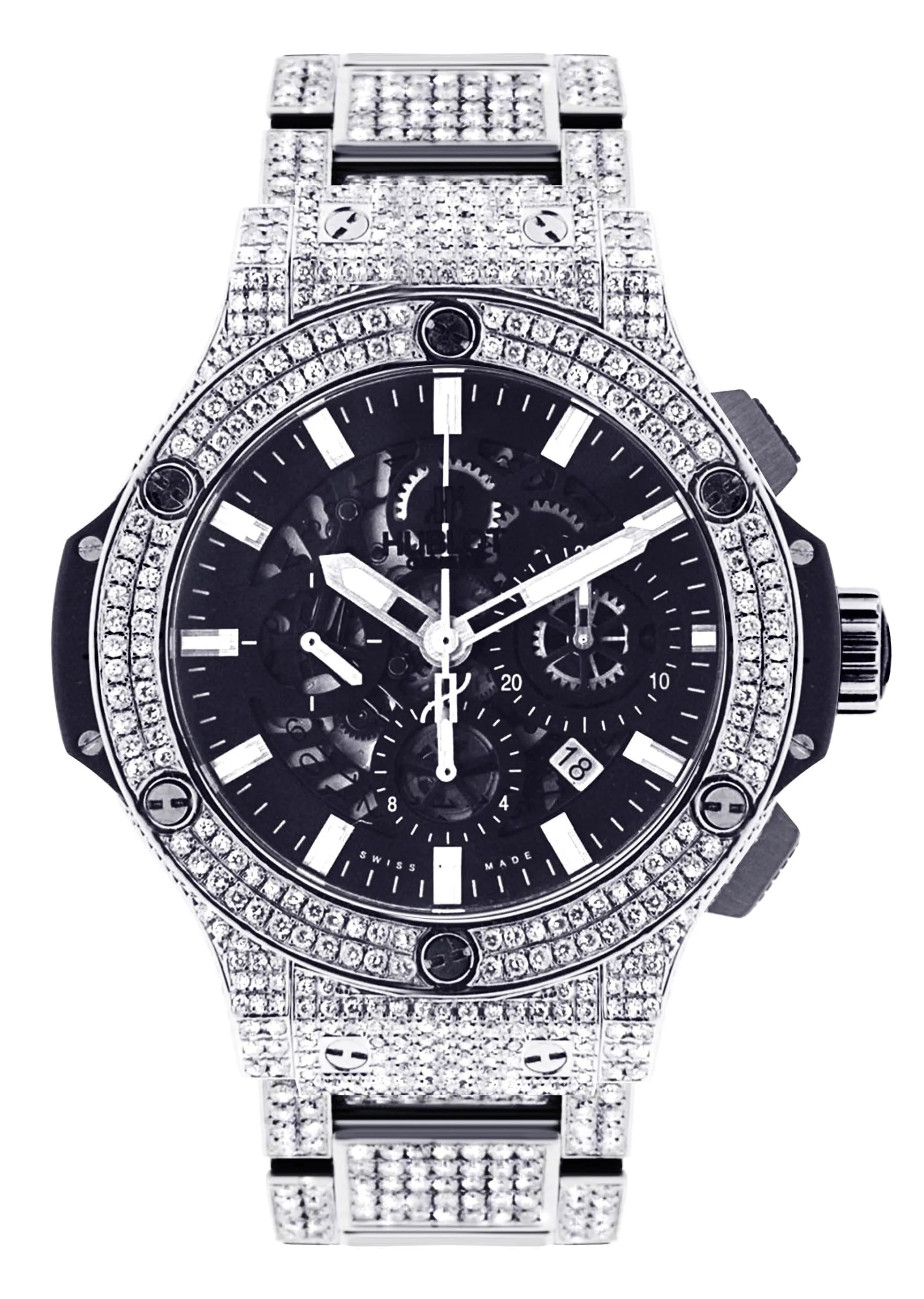 Diamond Hublot Big Bang | Stainless Steel | 44 Mm