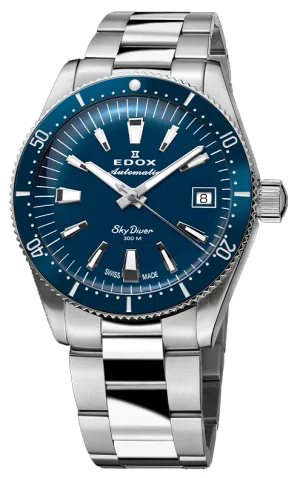 Edox Skydiver 38 Date Automatic 80131 3BUM BUIN