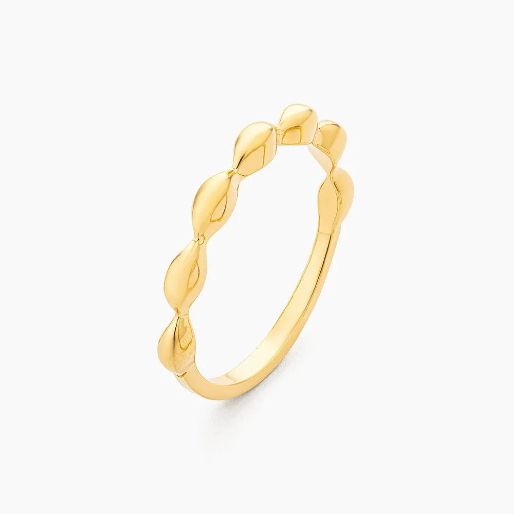 Ella Stein Oval Triple Stackable Ring Set in Gold - Size 5