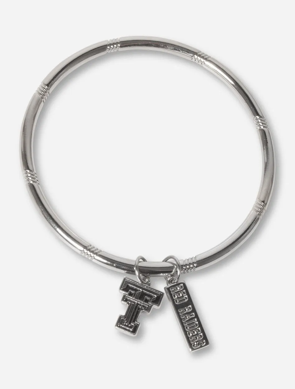 Emerson Texas Tech Double T Charm Silver Bangle