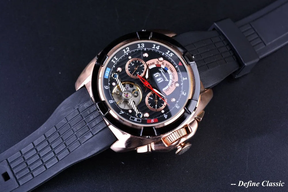 Forsining Tourbillon Rose Gold Watch