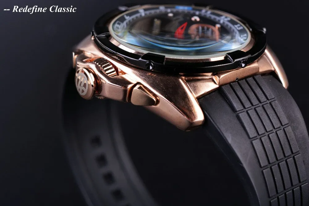 Forsining Tourbillon Rose Gold Watch