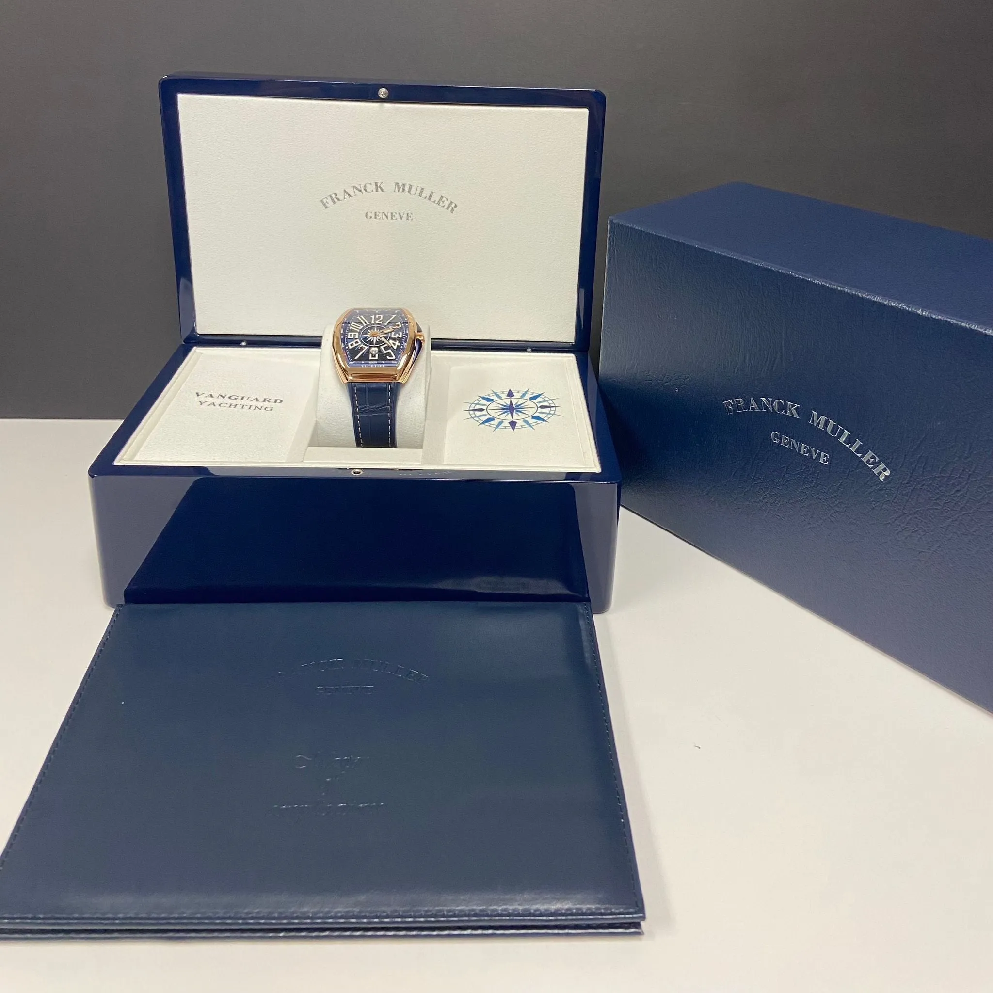 Franck Muller Vanguard Yachting V45 SC DT Blue Dial Automatic Men's Watch