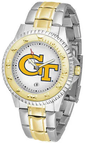 Georgia Tech Competitor Two Tone Stainless Steel Men's Watch