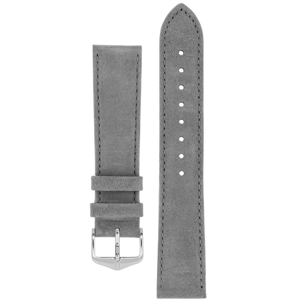 Hirsch OSIRIS Calf Leather Watch Strap (Silver Buckle)