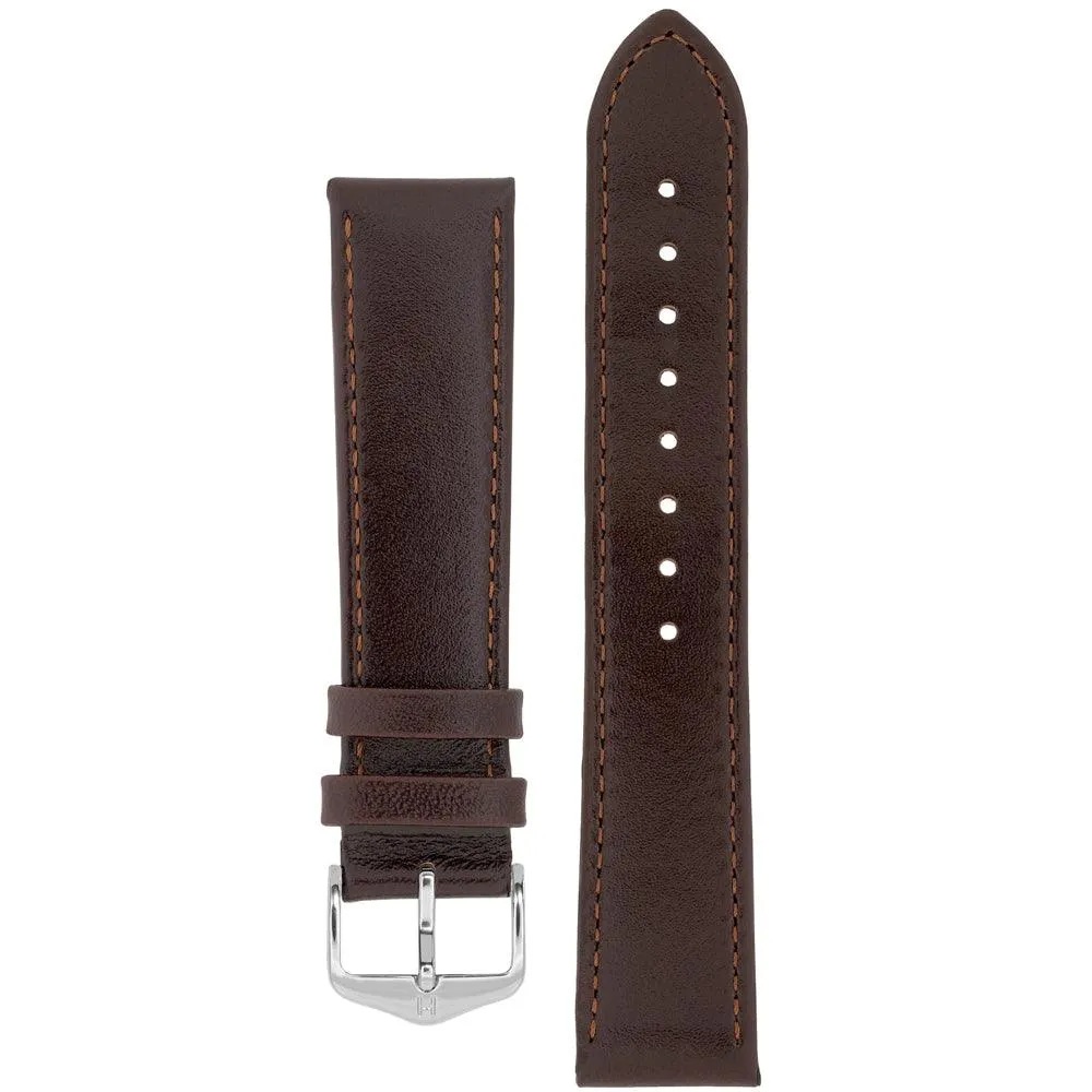 Hirsch OSIRIS Calf Leather Watch Strap (Silver Buckle)