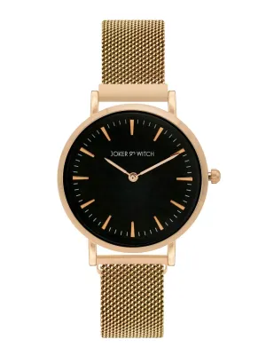 Joker & Witch Ivy Black Dial Rosegold Magnetic Strap Watch