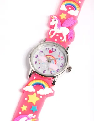 Kids Pink Band Silicone Watch